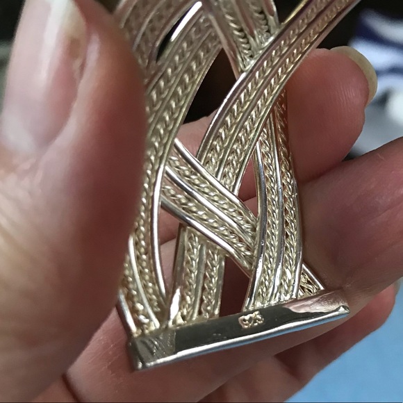 ❤️❤️❤️ Sterling Silver Braided Cuff Bracelet❤️❤️❤️ - Picture 6 of 8